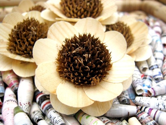 My Darling Etsy Wood Flowers :  wedding flowers wood esty accents and petals Flower3