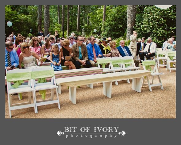 The overlay was our signature fabric and we rented the burlap tablecloths 