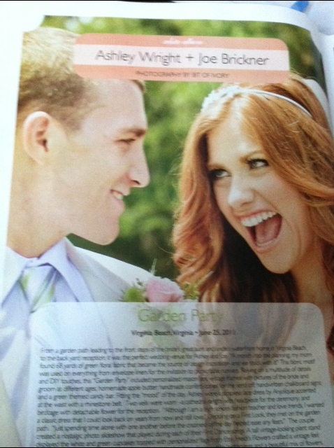 We are in a magazine!!! :  wedding Photo2