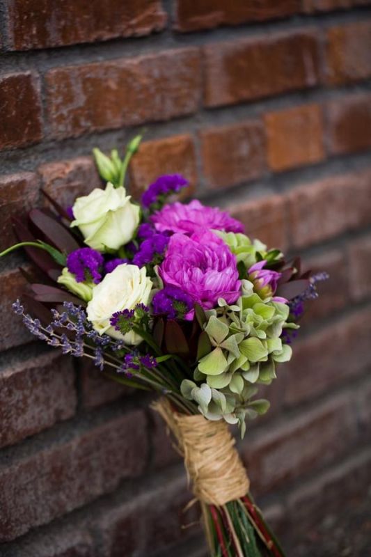 wedding blue green purple silver bouquet posted by CHRISTINALOUVIERRE 11