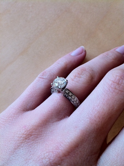 Heirloom Petite Cathedral PavÃ© Diamond Engagement Ring :  wedding pave cathedral blue nile heirloom petite thin band solitaire Ring