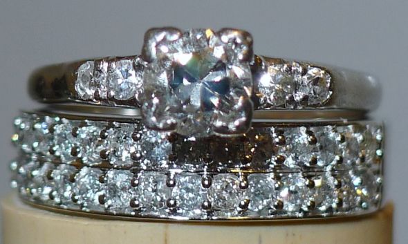  Post Your Blingy Wedding Bands Pls wedding ring E Ring Band Set