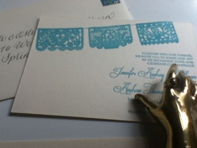 Started my DIY letterpress invitations :  wedding diy letterpress invitations Finished Invites2