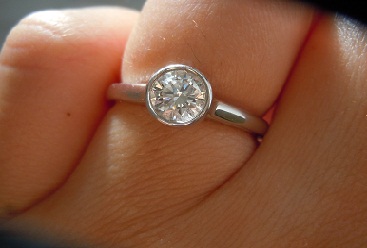 Any bees with bezel set rings? : wedding bezel peridot ring Ring Cropped2