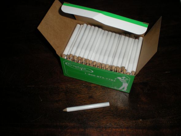 Round White Golf Pencils for Conversation Starters for Wedding Reception :  wedding pencils reception conversation starters white inspiration ceremony DSCN2208