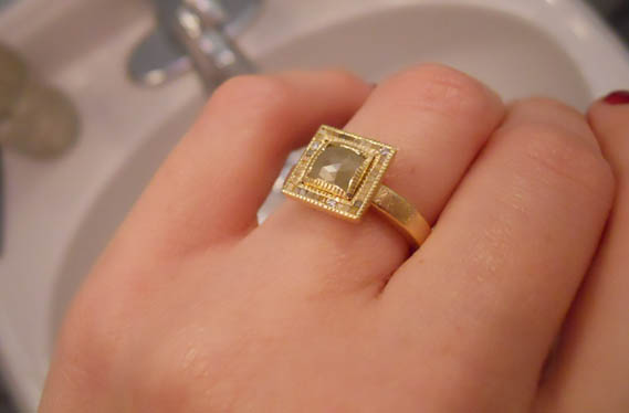 Unique E-Rings... :  wedding ring black diamond unique engagement rough diamond DSCN2970