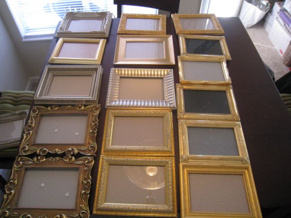 18 gold picture frames 7 each wedding gold picture frame table numbers 