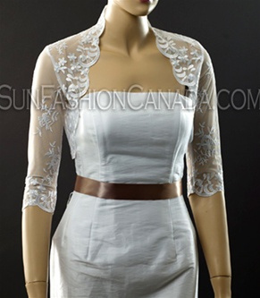 Post pics of your dresses/bolero combination : wedding bolero wedding dress LACE JOYCE 3q Bolero 2