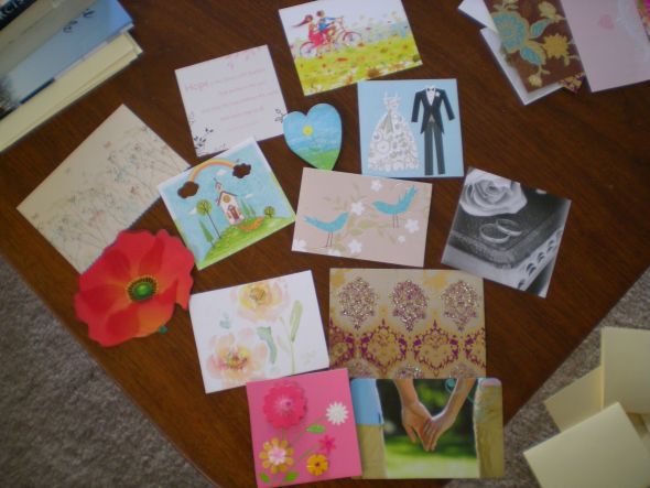 DIY Thank You Notes: reuse wedding/shower cards