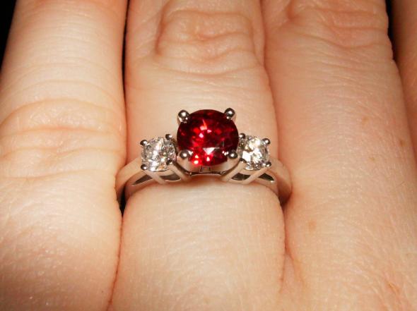 My Ruby Engagement Ring wedding red white silver engagement diy ring 