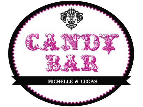 Candy Bar Label wedding candy bar candy label black pink reception can i