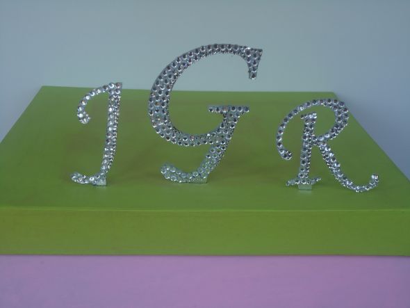 crystal cake toppers wedding. Crystal monogram cake toppers