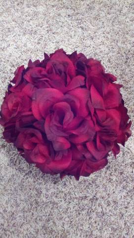 Red Pomanders/Kissing Balls for sale! : wedding pomanders kissing balls flower ball red flowers reception Tn 22