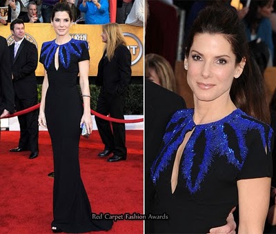 Crazy discovery: Sandra Bullock wore my wedding dress to the SAG 2010 awards! :  wedding alexander mcqueen 1930s dress wedding dress Sag Awards Sandra Bullock