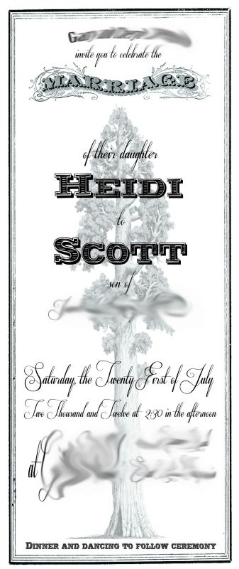 Show me your invitations!! :  wedding Forest Invite