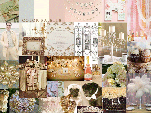 antoinette themed wedding Aimingfor a cream pink and gold color 