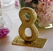Gold Glitter, Wooden Table Numbers $100 : wedding table numbers gold reception 430 MANLEY 0315 Web