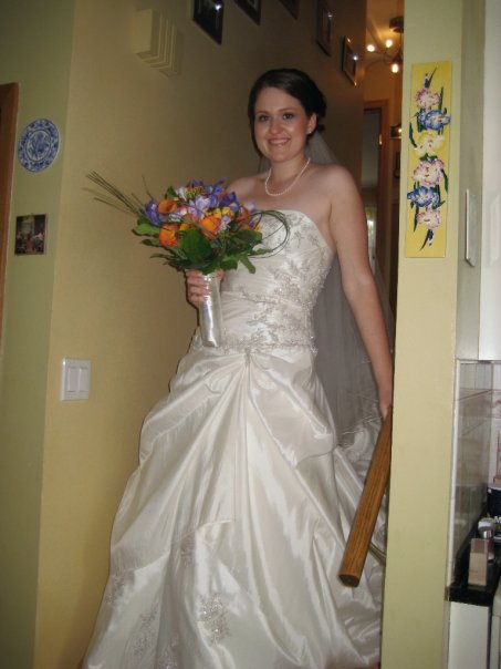 Anyone else pick a wedding dress similar to your prom dress? Post pics! : wedding prom dress wedding pics 7416 567142609815 31400021 33615408 5274915 N