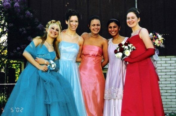 Anyone else pick a wedding dress similar to your prom dress? Post pics! : wedding prom dress wedding pics Prom