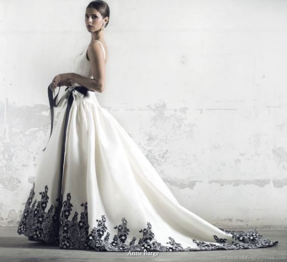 Elegant Black Dress wedding Anne Barge Black And White Wedding Dress