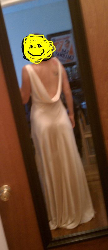 Dream dress vs THE dress... how the mirror changes things! :  wedding shopping anxiety choosing a style Internet Dress Back1