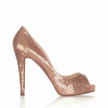 Help! Which Wedding shoes! :) :  wedding shoes heels wtoo vanessa pumps christian louboutin platforms peep toe metallic shoe Christian Louboutin Paillette Peep Toe Pumps  15165