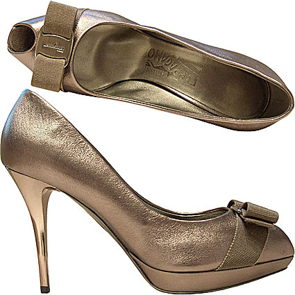 Help! Which Wedding shoes! :) :  wedding shoes heels wtoo vanessa pumps christian louboutin platforms peep toe metallic shoe Pic