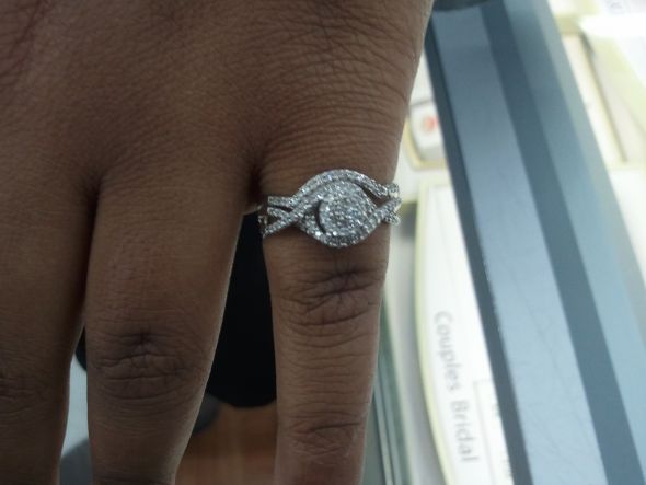 Help!!! Need wedding band ideas for halo e ring! Post your pics!! :  wedding halo wedding band double halo twisted halo e ring 1 wedding set Ring