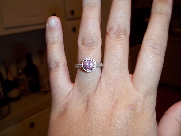Pink Sapphire Engagement Ring :  wedding pink sapphire e ring 102 0054