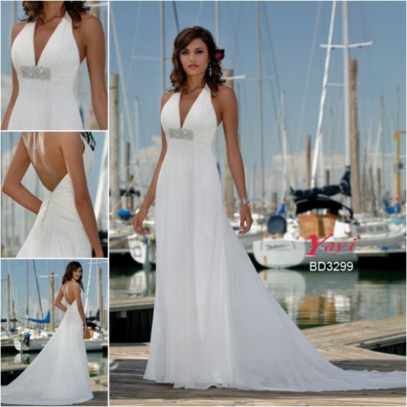 Let's play dress-up. If you were having a beach + backyard + vintagey wedding... :  wedding Bridal Wedding Dress BD3299 