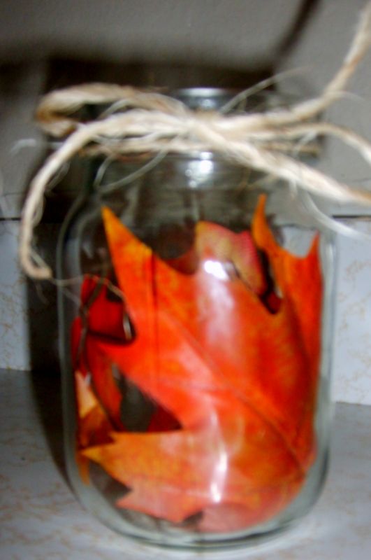 Fall Theme Centerpiece Update wedding fall autumn mason jar mason jars 