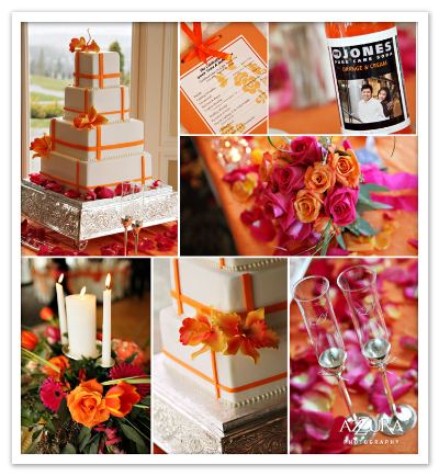 Plum Fuchsia and Orange decor help wedding september 2012 colors decor