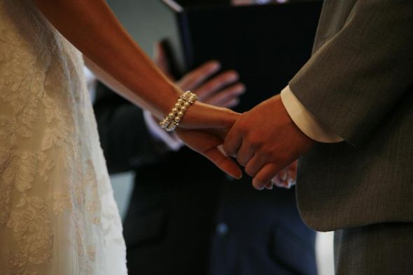 **Photo Recap**The Ceremony!!** Very Pic Heavy! :  wedding photo recap ceremony petals cones programs personal vows  MG 9606