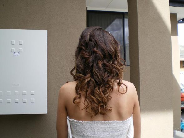 Hair & Makeup Trial (take 2)! Pics inside :  wedding hair trial down curls veil Hair 4