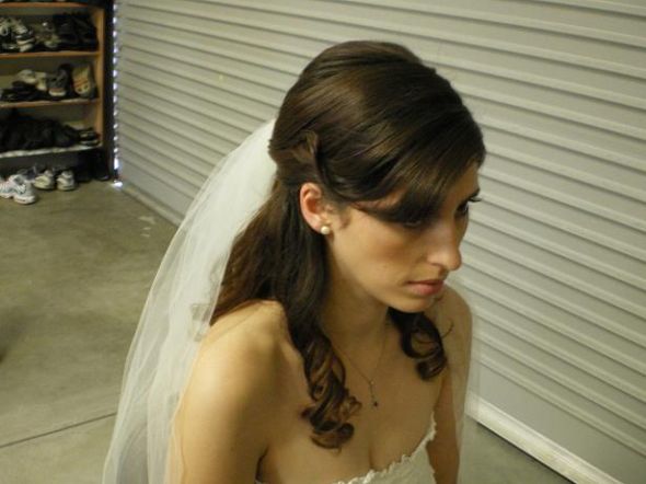 Hair & Makeup Trial! Help me choose my hairstyle! pretty please :) pics :  wedding hair makeup trial choose pics poll updo half up half down Half Up 2.2
