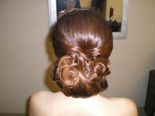 Hair & Makeup Trial! Help me choose my hairstyle! pretty please :) pics :  wedding hair makeup trial choose pics poll updo half up half down Up Back