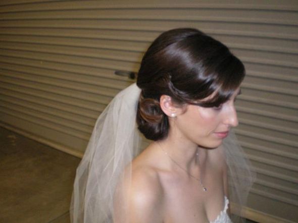 Hair & Makeup Trial! Help me choose my hairstyle! pretty please :) pics :  wedding hair makeup trial choose pics poll updo half up half down Up Side With Veil 2