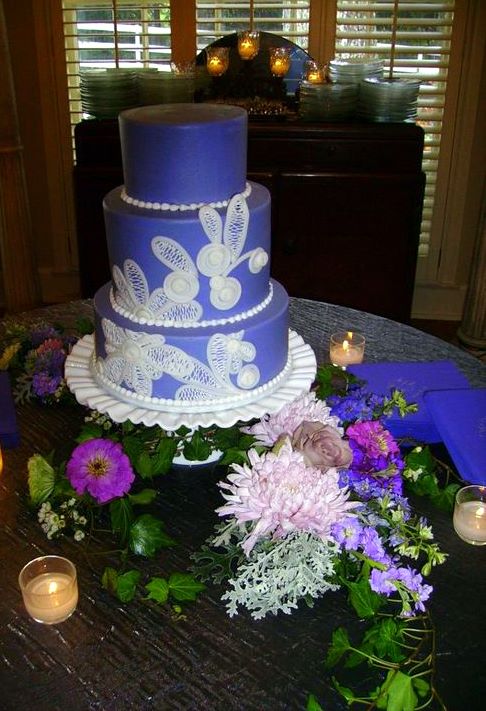 Our lace inspired cake wedding purple cake red velvet lace buttons purple 