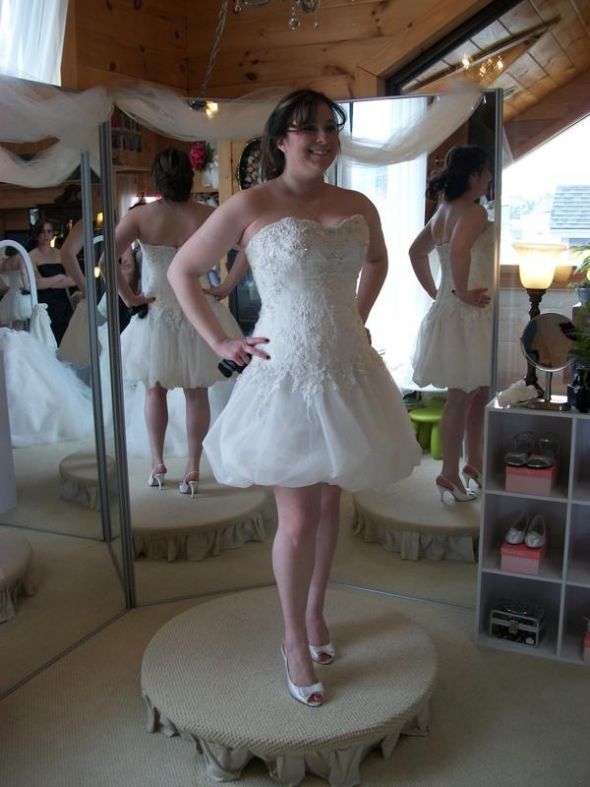 Anyone wearing a David Tutera Dress???  I love mine!! :  wedding david tutera dress princess two in one Me In Short Dress
