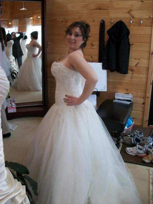 Anyone wearing a David Tutera Dress???  I love mine!! :  wedding david tutera dress princess two in one Me In Dress