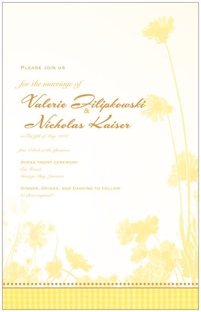 wedding jamaica wedding invitations My Invitations 