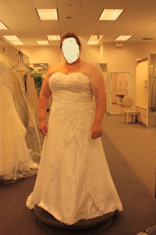 First time trying on dresses.  I may have found a winner!  Opinions please!!! :  wedding plus size 1 full figured 1 wedding gowns dresses Db2