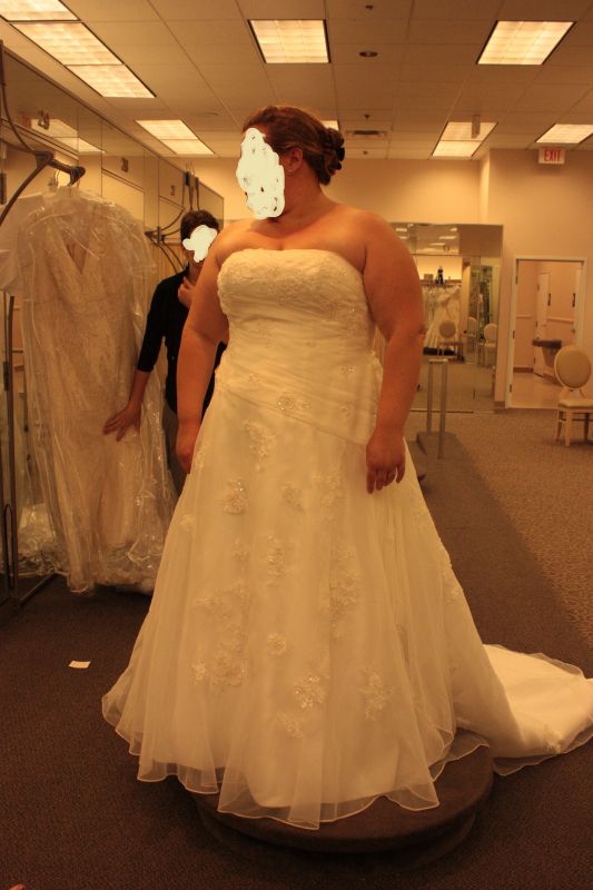 First time trying on dresses.  I may have found a winner!  Opinions please!!! :  wedding plus size 1 full figured 1 wedding gowns dresses Db3