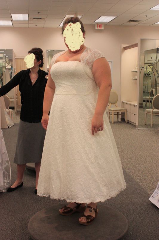 First time trying on dresses.  I may have found a winner!  Opinions please!!! :  wedding plus size 1 full figured 1 wedding gowns dresses Db6
