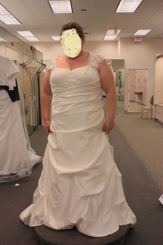First time trying on dresses.  I may have found a winner!  Opinions please!!! :  wedding plus size 1 full figured 1 wedding gowns dresses Db8