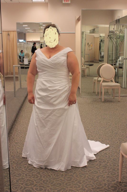 First time trying on dresses.  I may have found a winner!  Opinions please!!! :  wedding plus size 1 full figured 1 wedding gowns dresses Db Dress
