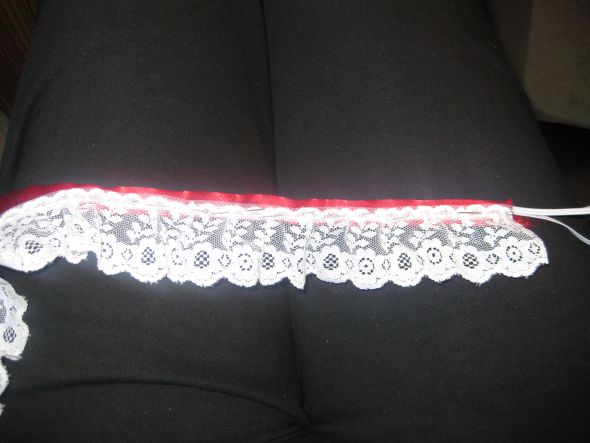 My DIY Garter Belt Progress (long)  - Pics included :  wedding Garter Belt Jan 25 2012 021