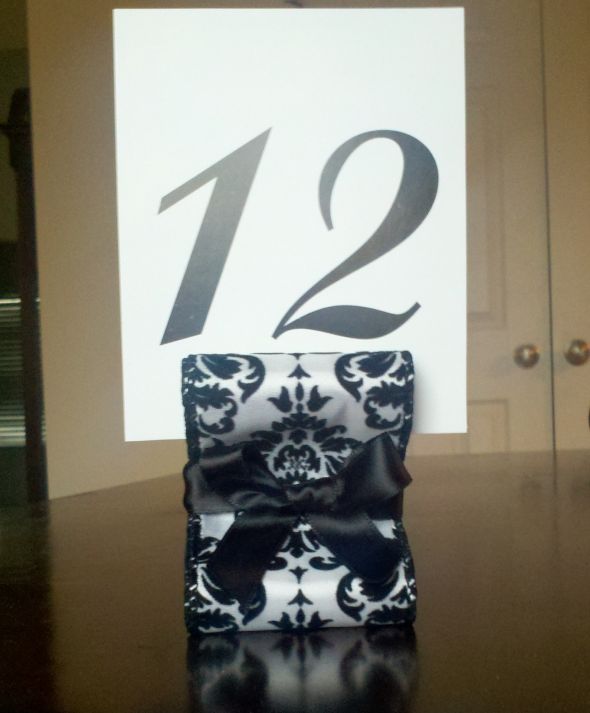  to your wedding colors Here is an example of the black and white damask 