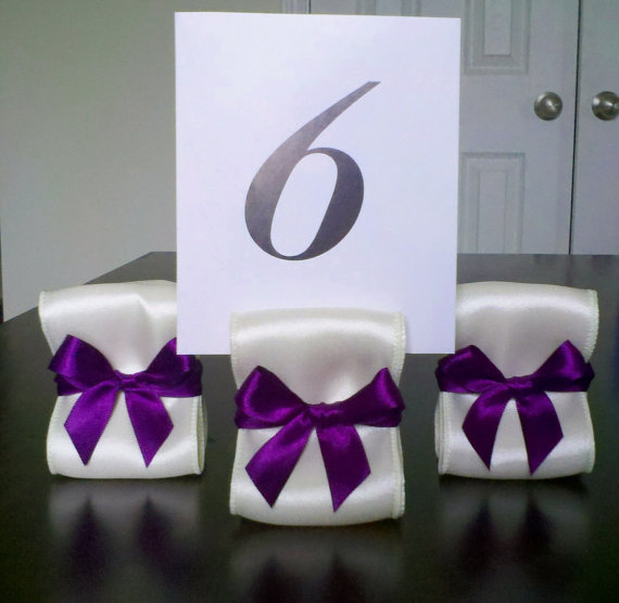 Place Card Holders Table Number Holders Customized to Your Wedding Colors