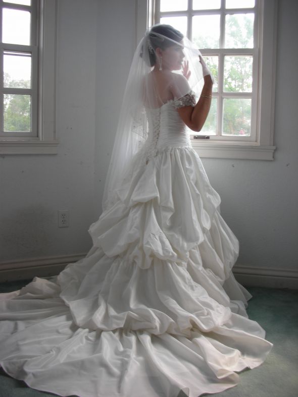 My wedding gown wedding purple white ivory silver bouquet engagement 